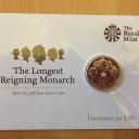 £20 Fine Silver Coin 2015 Queen Elizabeth Longest Reigning Monarch