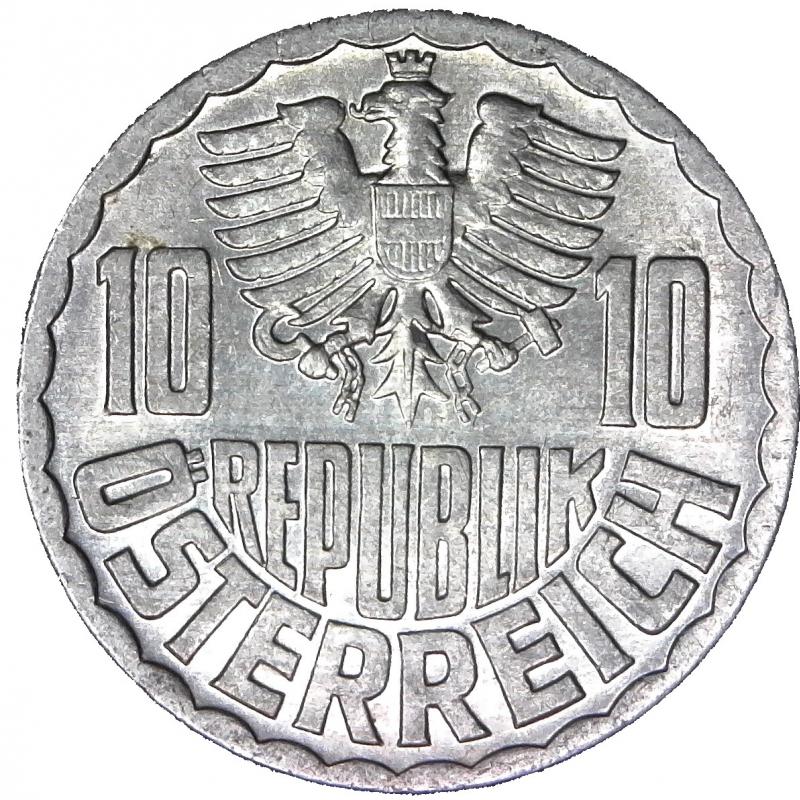1992 Austria Austrian 10 Ten Groschen Coin