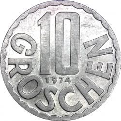 1995 Austria Austrian 10 Ten Groschen Coin