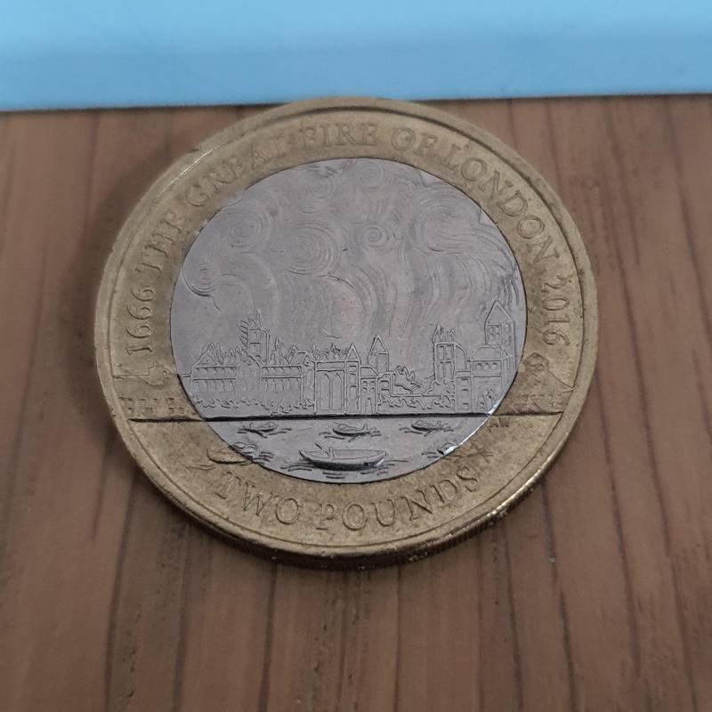 2016 Great Fire Of London £2 coin circulated