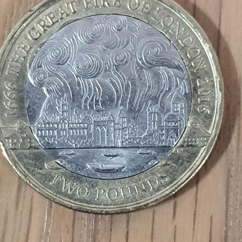 2016 Great Fire Of London £2 coin circulated