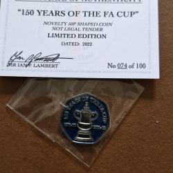 150 years of the FA Cup with COA 74 of 100