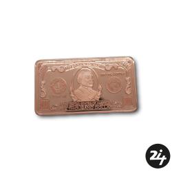 1 oz 999 Fine Copper $1000 USA Bill Bar
