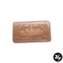 1 oz 999 Fine Copper $100 USA Bill Bar