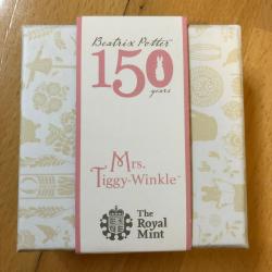 2016 Mrs Tiggy-Winkle 50p Royal Mint Silver Proof Coin with COA