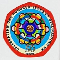 50P Commemorative Colour Coin Decals Stickers - Choose from Kew, Guides, WWF, Commonwealth Games