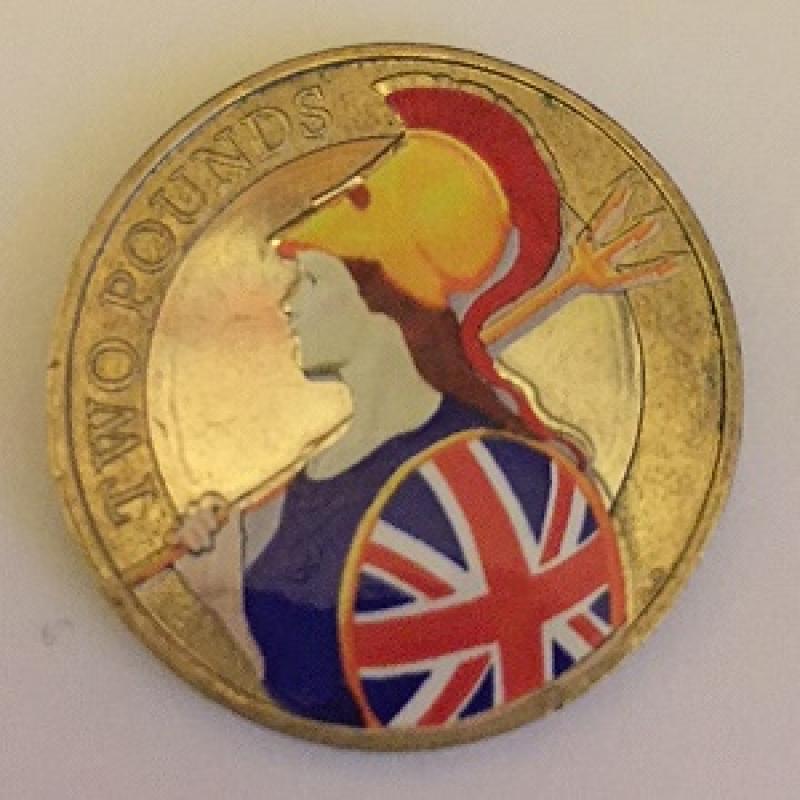 £2 Definitive Colour Coin Decals Stickers - Choose from Britannia or Guinea