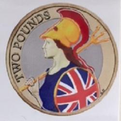 £2 Definitive Colour Coin Decals Stickers - Choose from Britannia or Guinea