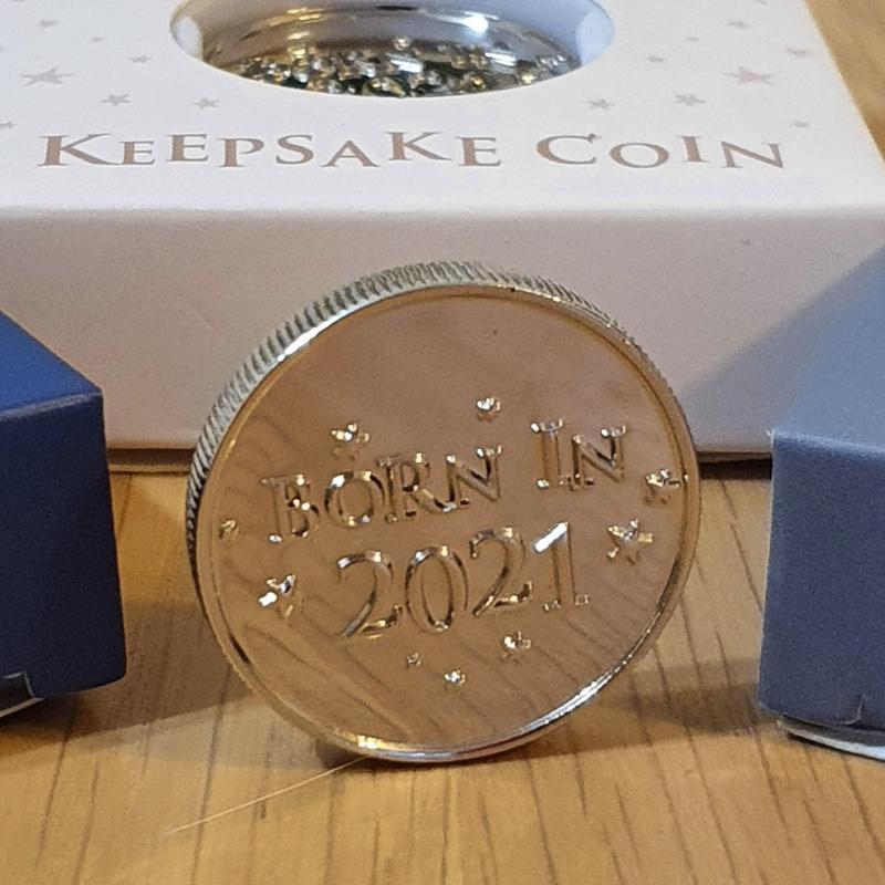 Born in 2021 Baby Keepsake coin token