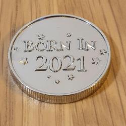 Born in 2021 Baby Keepsake coin token