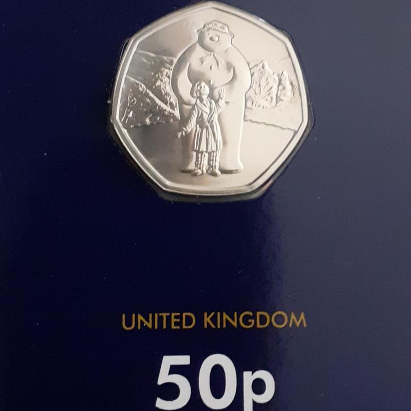 2019 Snowman 50p coin