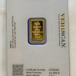 2.5 Gram Pamp Suisse Lady Fortuna 999.9 Gold Bar - C226394