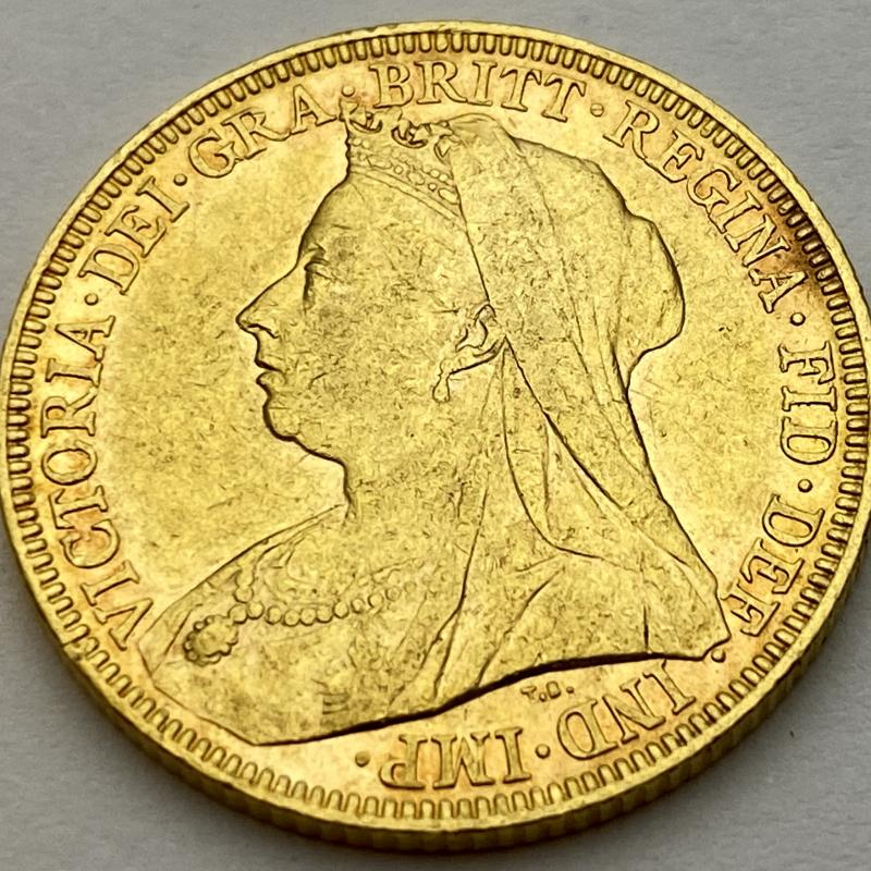 1896 Full Sovereign - Melbourne Mint; Extremely Fine