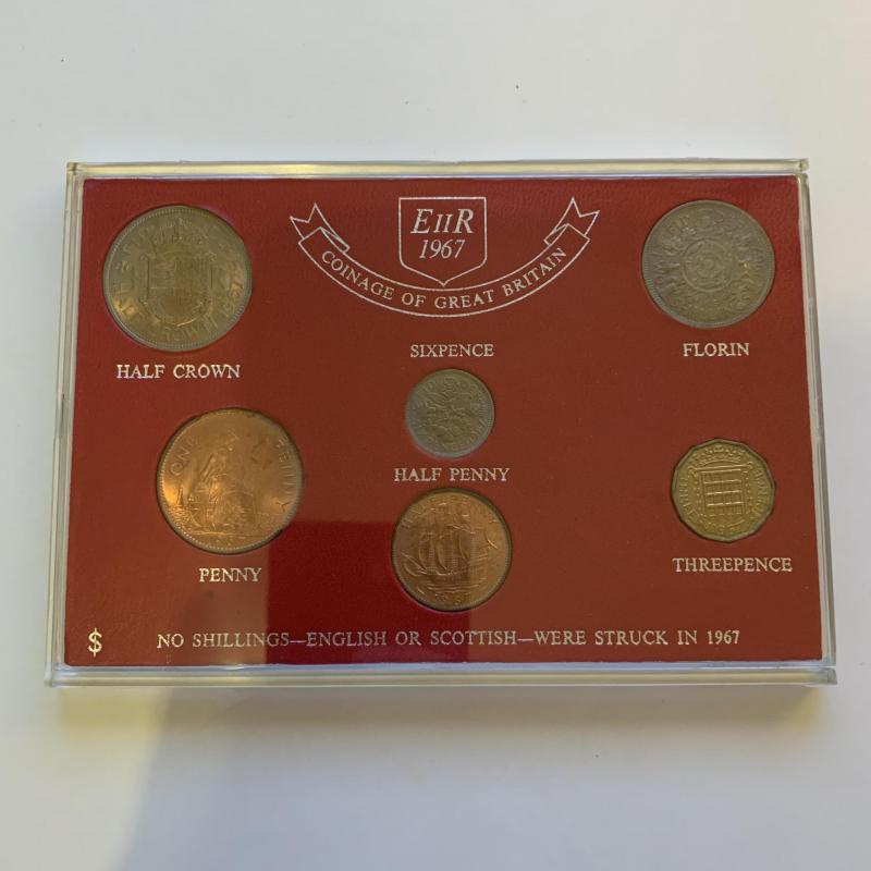 U.K. 1967 COINAGE OF GREAT BRITAIN 6 COIN SET