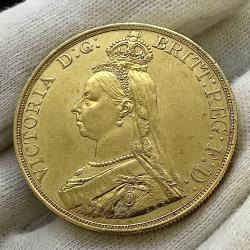 1887 Queen Victoria Golden Jubilee Quintuple Sovereign - 39.94grams