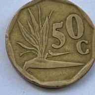 2008 Africa Fifty Cent 50c Coin Calla Lily African Lily Strelitzia Bird Of Paradise Flower