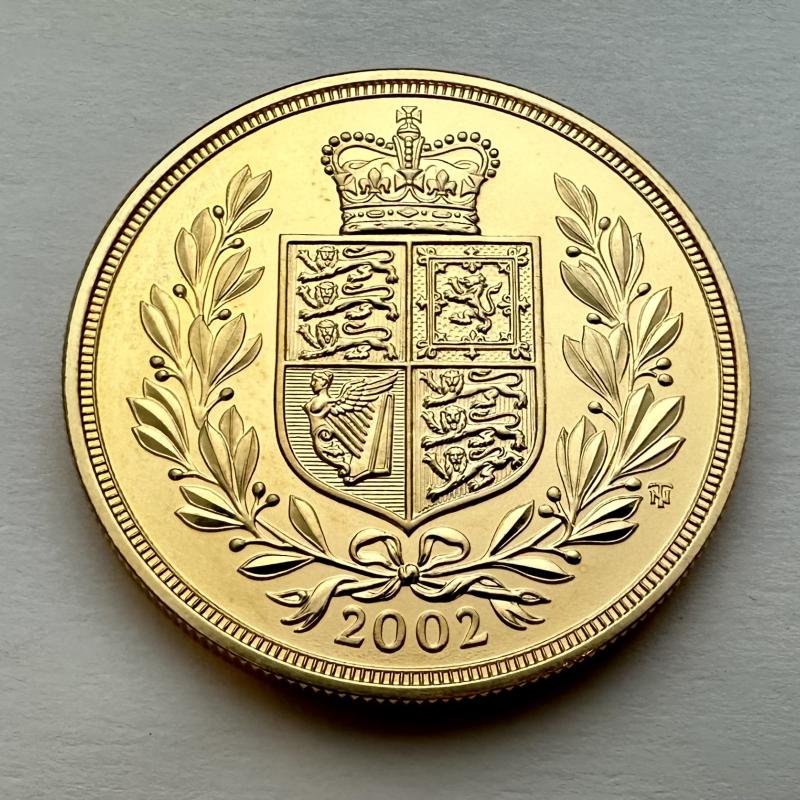 2002 Gold Quintuple Sovereign; 39.94grams