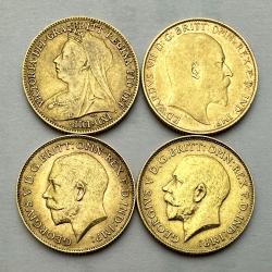 Mixed Year Half Sovereigns - 1906, 1913 & 1925 SA