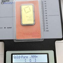 1 Ounce Valcambi Suisse 999.9 Gold Bar
