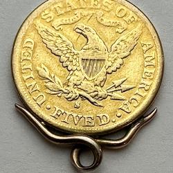 1886 American Coronet Head 5 Dollar - San Francisco
