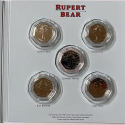 2020 Isle of Man Rupert Bear Brilliant Uncirculated 5-Coin Set