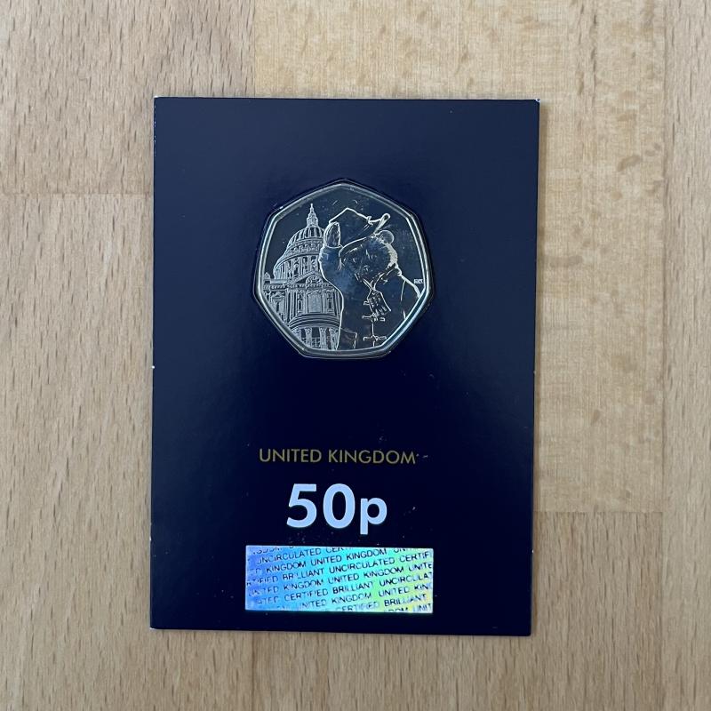 2019 50p Paddington at St Pauls Cathedral Brilliant Uncirculated Coin