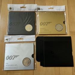 2020 James Bond 007 £5 Brilliant Uncirculated Set x 3 packs PLUS PACK HOLDER