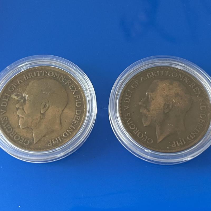 1918 KN & 1919 H - George V - Rare Pennies