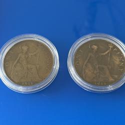 1918 KN & 1919 H - George V - Rare Pennies