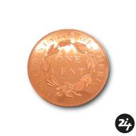 1 oz 999 Fine Copper Braided One Cent Coin
