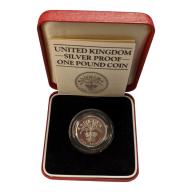 1984 One Pound £1 PIEDFORT Silver Proof