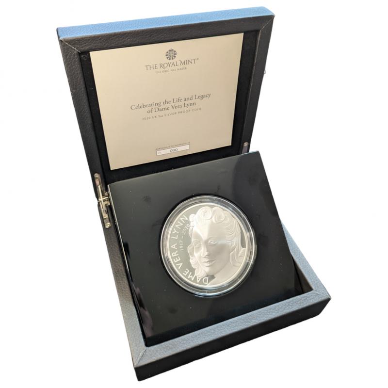 Dame Vera Lynn 2022 UK 5oz Silver Proof Coin - COA 90
