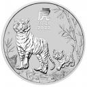 2022 1/2 oz Australia Lunar Series III - Year of the Tiger 9999 Silver BU Coin