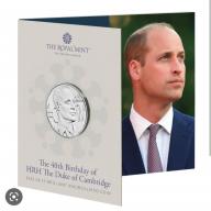 The 40th Birthday of HRH The Duke of Cambridge 2022 UK £5 Brilliant Uncirculated Coin