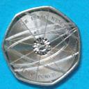 2017 Isaac Newton 50p coin from Royal Mint sealed bag. low mintage of 1.8million