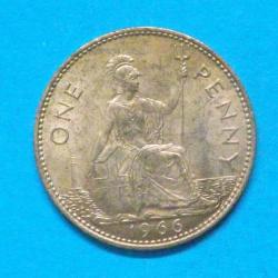 1966 Elizabeth II bronze one penny.(uncirculated)