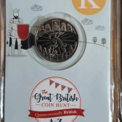 Royal Mint Packaged 2018 A-Z 10p Bundle Of 5 Coins letter E F K M V alphabet 10p