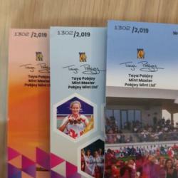 2019 Gibraltar Islands Games - 3 Coin Set In Themed Numbered Packs 1,302 /2,019