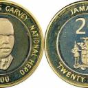 Jamaica 2000 Twenty Dollar $20 Coins Very Good Circulated Condition Queen 