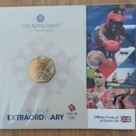 2021 Royal Mint TEAM GB Tokyo Olympics GOLD PLATED 50p Coin Pack **please read**