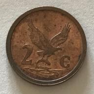1993 Africa Two Cent 2c African Afrikan Fish Eagle Afrika