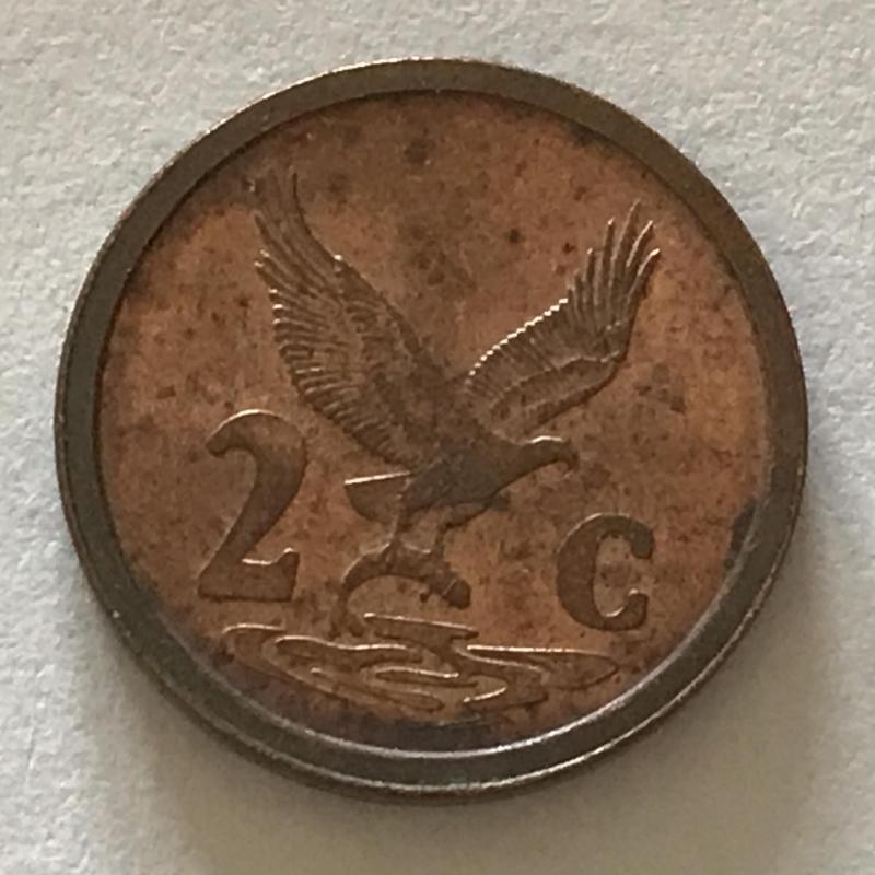 2000 Africa Two Cent 2c African Afrikan Fish Eagle Afrika