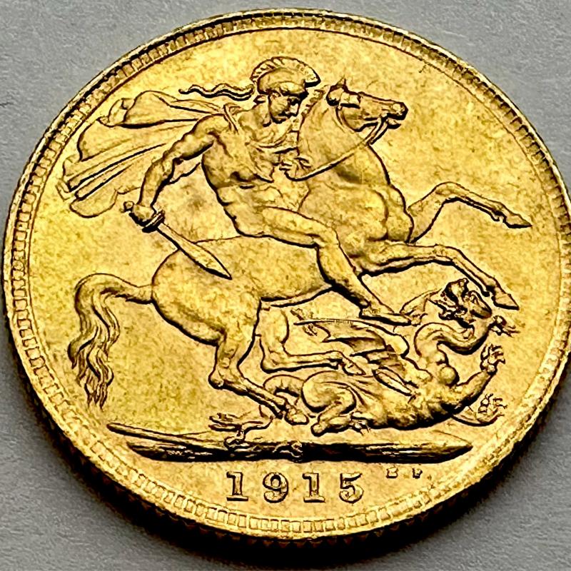 1915 Sydney Gold Full Sovereign - Extremely Fine
