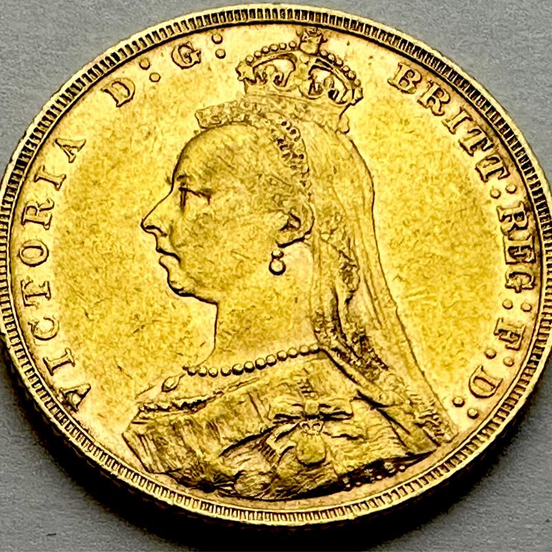 1892 Melbourne Queen Victoria Jubilee Head Full Sovereign