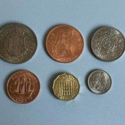 1966 Royal Mint Uncirculated Half Crown, Florin, Sixpence, Threepence, Penny