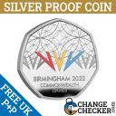 Silver Proof Birmingham Commonwealth Games 50p 2022 Coin 925 Ag BUNC Pre Order